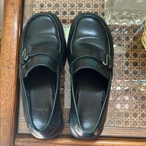 90’s Style Brushed Teal/ Black Leather Dansko Clogs